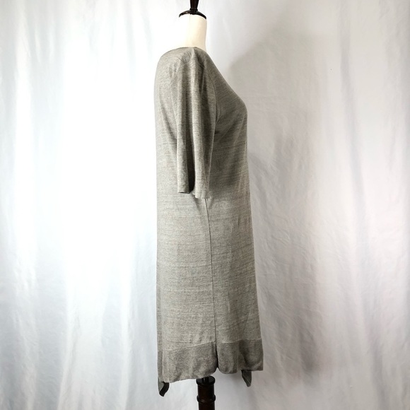 Poetry 100% linen dress with asymmetric overlay 4 - Picture 5 of 12